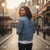 Custom Name Denim Jacket for Everyday Style Jeansjacke