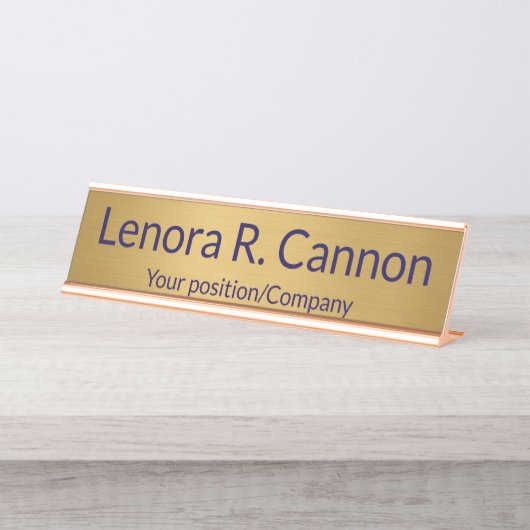 Custom Name Desk Name Plate for Office Decor Schreibtischnamensplakette (Vorderseite )