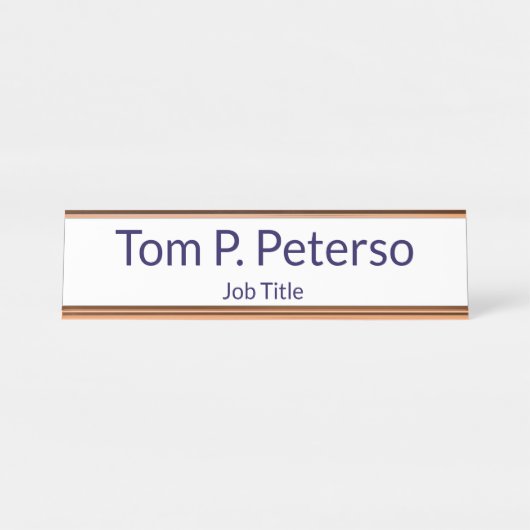 Custom Name Desk Name Plate for Office Decor Schreibtischnamensplakette (Vorderseite )