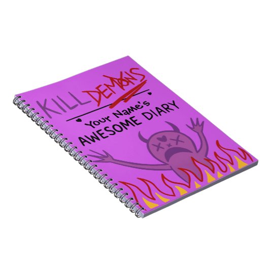 Custom Name Diary – Demon Hunters Notizblock (Rechte Seite)
