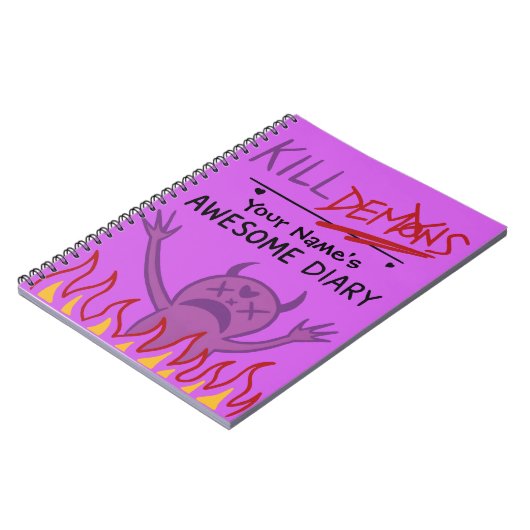 Custom Name Diary – Demon Hunters Notizblock (Linke Seite)