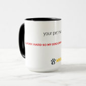 Custom Name Dog Mom Mug | I Work Hard For My Dog Tasse (Vorderseite Links)