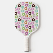 Custom name Donut Pattern Pickleball Schläger (Vorderseite)