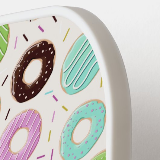 Custom name Donut Pattern Pickleball Schläger (Linke Seite)