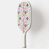 Custom name Donut Pattern Pickleball Schläger (Links)