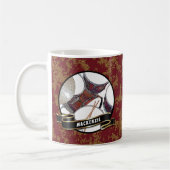 Custom Name Drummer Christmas Drum Kit Music Mug Kaffeetasse (Links)