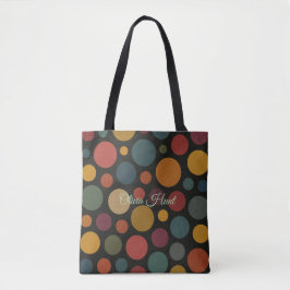 Custom Name Dull Color Circles Tasche