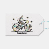 Custom Name Easter Bicycle Design Geschenkanhänger (Vorderseite (Horizontal))