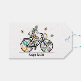 Custom Name Easter Bicycle Design Geschenkanhänger