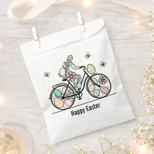 Custom Name Easter Bicycle Design Geschenktütchen (Ausgeschnitten)