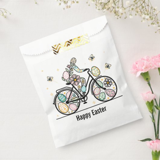 Custom Name Easter Bicycle Design Geschenktütchen (Versiegelt)