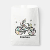 Custom Name Easter Bicycle Design Geschenktütchen (Vorderseite)
