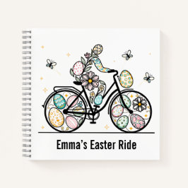 Custom Name Easter Bicycle Design Notizblock