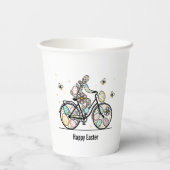 Custom Name Easter Bicycle Design Pappbecher (Rückseite)