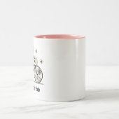 Custom Name Easter Bicycle Design Zweifarbige Tasse (Mittel)