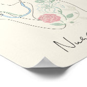 Custom Name Elegant Nurse Silhouette Poster (Ecke)