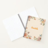 Custom name elegant vintage flower pattern  notizblock (Innenseite)