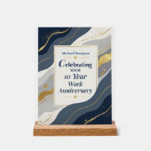 Custom Name Employee 10 Year Work Anniversary Acrylschild (Vorderseite)