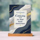 Custom Name Employee 20 Year Work Anniversary Acrylschild (Neutral)