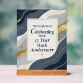 Custom Name Employee 35 Year Work Anniversary Acrylschild (Neutral)