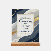 Custom Name Employee 35 Year Work Anniversary Acrylschild (Vorderseite)