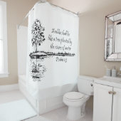 Custom Name Encouraging Scripture Psalm 1:3  Duschvorhang (Beispiel)