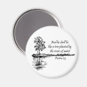 Custom Name Encouraging Scripture Psalm 1:3 Magnet (Vorderseite/Rückseite)
