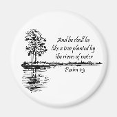Custom Name Encouraging Scripture Psalm 1:3 Magnet (Vorne)
