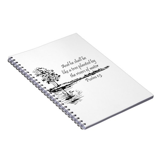 Custom Name Encouraging Scripture Psalm 1:3 Notizblock (Rechte Seite)