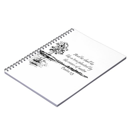 Custom Name Encouraging Scripture Psalm 1:3 Notizblock (Linke Seite)