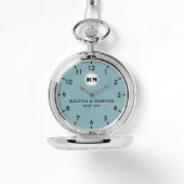 Custom name engraved blue armbanduhr (Vorderseite)