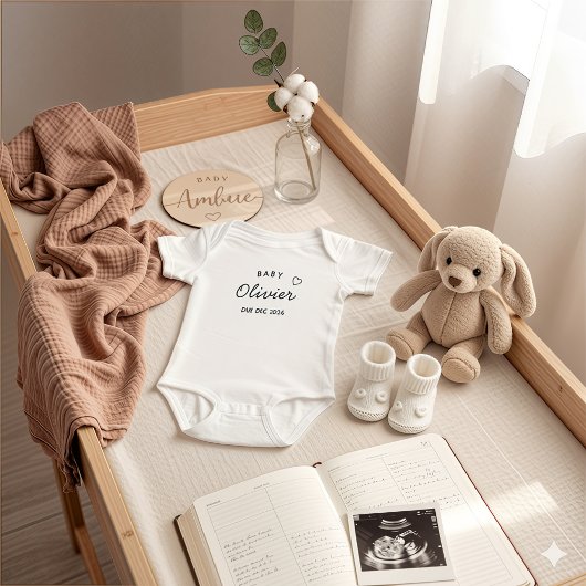 Custom Name & Expected Month Baby Strampler