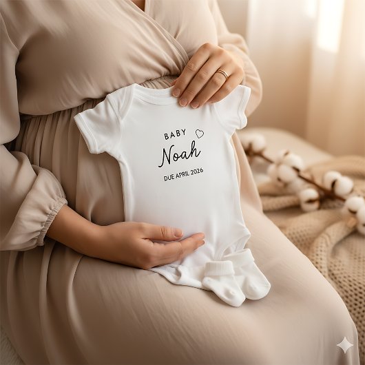 Custom Name & Expected Month Baby Strampler