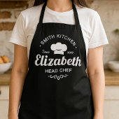 Custom Name Family Kitchen Head Chef Apron Schürze