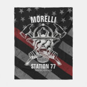 Custom NAME Firefighter Fire Department Station Fleecedecke (Vorderseite)