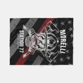 Custom NAME Firefighter Fire Department Station Fleecedecke (Vorderseite (Horizontal))