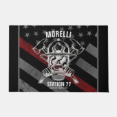 Custom NAME Firefighter Fire Department Station Fußmatte (Vorderseite)