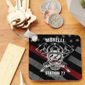 Custom NAME Firefighter Fire Department Station Schlüsselanhänger