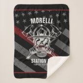 Custom NAME Firefighter Fire Department Station Sherpadecke (Vorderseite)