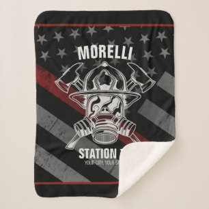 Custom NAME Firefighter Fire Department Station Sherpadecke