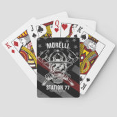 Custom NAME Firefighter Fire Department Station Spielkarten (Rückseite)