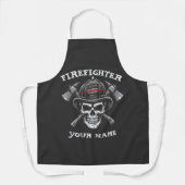 Custom Name Firefighter Wife Apron Schürze (Vorderseite)