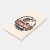 Custom Name Fishing Post-it Klebezettel (angewinkelt)