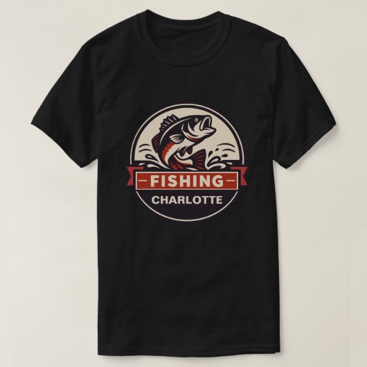 Custom Name Fishing T-Shirt (Design vorne)
