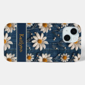 Custom Name Floral Embroidered Phone Case (Rückseite (Horizontal))