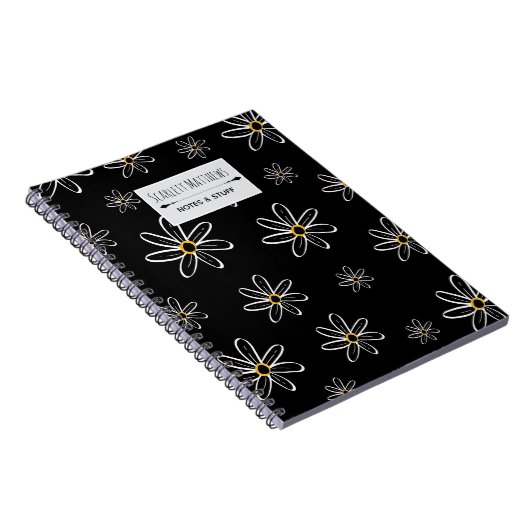 Custom Name Floral Notebook Notizblock (Rechte Seite)
