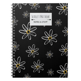 Custom Name Floral Notebook Notizblock