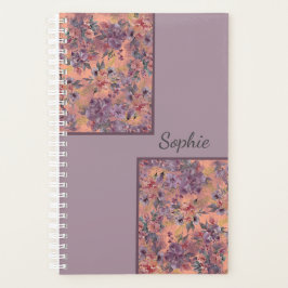 Custom Name Floral Planner Notebook Planer