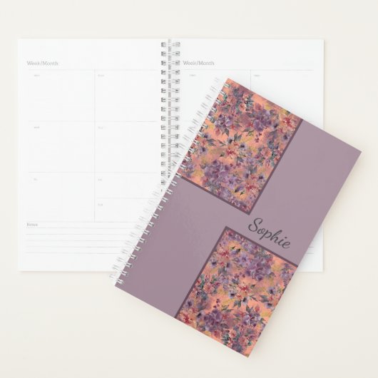 Custom Name Floral Planner Notebook Planer (Anzeige)