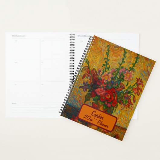 Custom Name Floral Planner Planer (Anzeige)